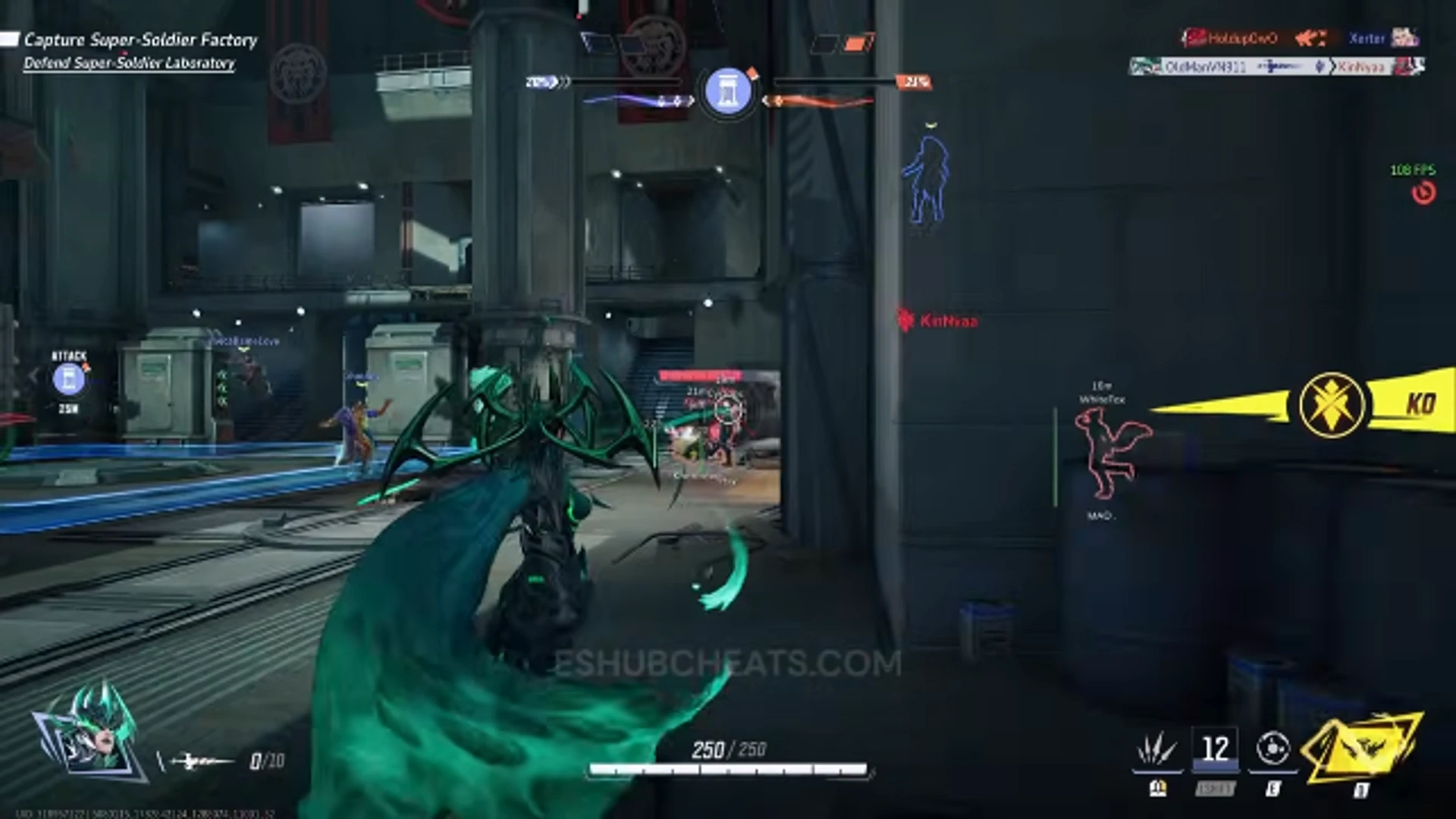 Marvel Rivals Cheats features — aimbot, ESP, and hero logic screenshots